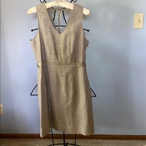 Banana Republic petite linen sleeveless dress
